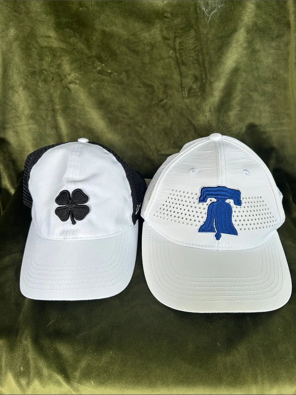 Live lucky and liberty bell front baseball caps   See pictures.